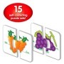 Puzzle Educativ de potrivire Lucruri de mancat cu 15 perechi de piese auto-corectante 2-5 ani